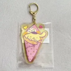 サンリオカフェ限定 ポムポムプリン クレープ アクリルキーホルダー ワゴン — image 1
