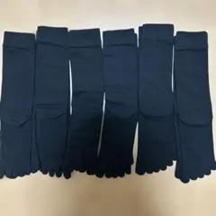 RENFRO メンズ 5本指ソックス ブラック 6足セット 25-28cm — image 1