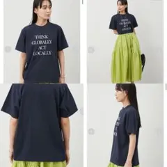 Mila Owen ロゴプリントTシャツ ネイビー — image 1