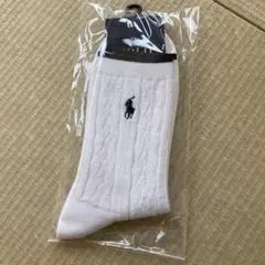 Polo Ralph Lauren ケーブル編みソックス ホワイト — image 1