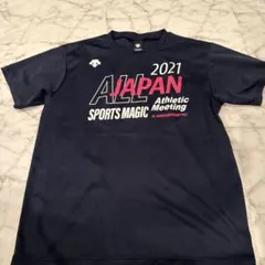 DESCENTE 2021 ALL JAPAN Tシャツ ネイビー — image 1