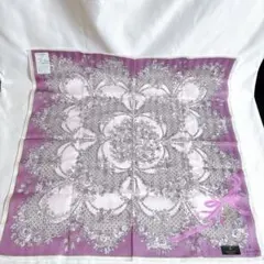 LANVIN COLLECTON ランバン スカーフ 花柄 薄紫色 綿 100% — image 1