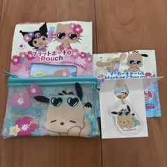 サンリオ フラットポーチS マーカーチャーム　ポチャッコ — image 1