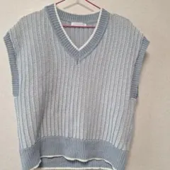 chocol raffine robe Vネックニットベスト — image 1