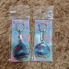 富士山　3Dキーホルダー　２個セット　未開封　桜 — image 1