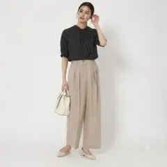 【美品】グリーンレーベルリラクシング コンフィ ワイドパンツ 40サイズ — image 1