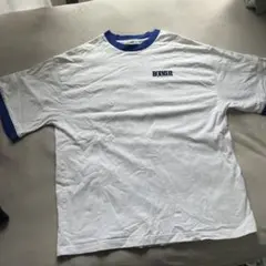 WEGO リンガーTシャツ ホワイト ブルー Mサイズ — image 1