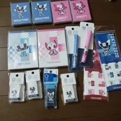 東京オリンピック文房具　ミライトワ　ソメイティ　スティック型はさみ　メモ帳 — image 1
