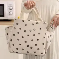 ランチバッグ 花柄 保冷 保温 大容量 ミニトート お弁当　バッグ　ランチ — image 1