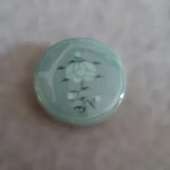 絵付け青磁香合　深源　未使用保管品 — image 1