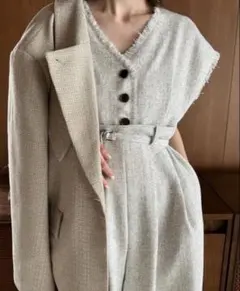 Clane TWEED FRINGE ALLINONE クラネ オールインワン — image 1