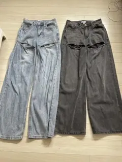 FOREVER 21 ラインストーン デニムパンツ 2本セット — image 1