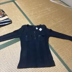 BOMBEX ネイビー リブ編み長袖トップス値下げ交渉OK — image 1