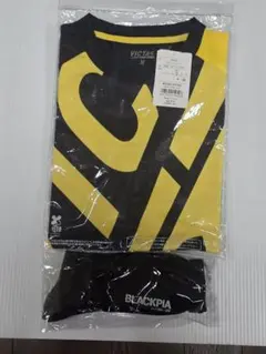 VICTAS BLOCK LOGO TEE ブラックイエロー Mサイズ 靴下こみ — image 1