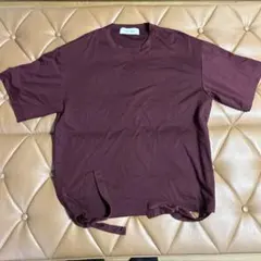 CULLNI クルニ Tシャツ ボルドー 裾リボン — image 1