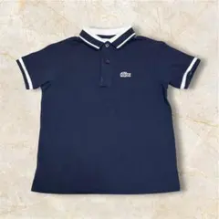 LACOSTE ポロシャツ ネイビー 襟ライン入り — image 1