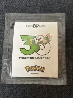 韓国限定 ポケモン　30周年記念ステッカー　モクロー　サーティワン　31 シール — image 1