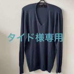 ZARA メンズ　薄手のセーター　ニット　ネイビーMサイズ — image 1