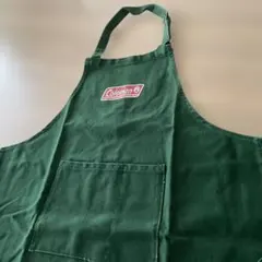 最終お値下げ！Coleman キャンパス生地エプロン グリーン — image 1