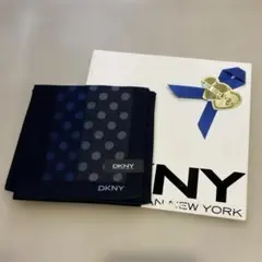DKNY ハンカチ　ドット柄　ネイビー — image 1
