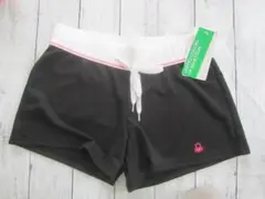 ベネトン ボードショーツ LL 黒 ジャージニット素材 ショートパンツ 水陸両用 — image 1