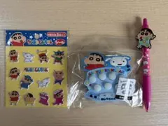 クレヨンしんちゃん 早押しゲーム シール ボールペン 3点セット — image 1