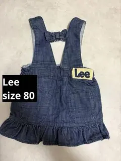 Lee ダークブルー デニムジャンバースカー　80サイズ　ジャンスカ — image 1