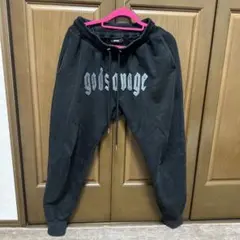 最終値下げ‼️god sauageプリントロゴ ジョガーパンツ Mサイズ — image 1