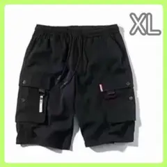 最終価格！ カーゴパンツ サイドポケット ハーフパンツ 短パン XL 黒 — image 1