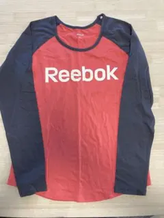 Reebok 長袖Tシャツ 赤・ネイビー OT — image 1
