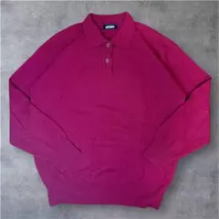 LAUTREAMONT 長袖 ポロニット 深紅 — image 1