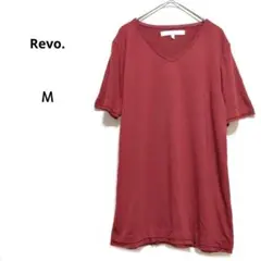 レボ M ボルドー Vネック 半袖Tシャツ — image 1