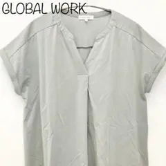 【GLOBAL WORK】快適スキッパーチュニック　ダスティミント　L — image 1