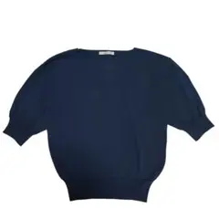 【美品】OFUON le MK 半袖ストレッチニット — image 1