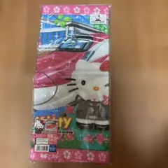 ご当地ハローキティ E6 秋田新幹線　秋田駅　タオルハンカチ — image 1
