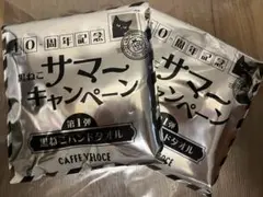 匿名配送☆カフェベローチェ 40周年記念 黒ねこハンドタオル — image 1
