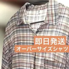 SHEIN Oil Rice チェック柄 オーバーサイズ長袖シャツ — image 1