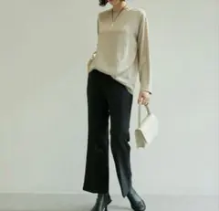 GALLARDAGALANTE イージーフレアパンツ 黒 スラックス ブラック — image 1