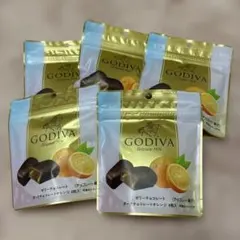 GODIVA ゼリーチョコレート ダークオレンジ 4粒入 5袋セット — image 1