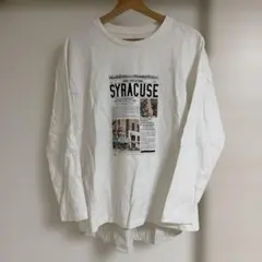 niko and... Tシャツ バック布帛フォトプルオーバー ホワイト — image 1