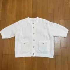 白 半袖ニット — image 1