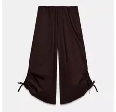 ZARA ザラ　キュロットパンツ ウエスト総ゴム ブラウン 新品未使用 — image 1