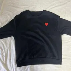 COMME des GARCONS PLAY ハートロゴ スウェット ブラック — image 1