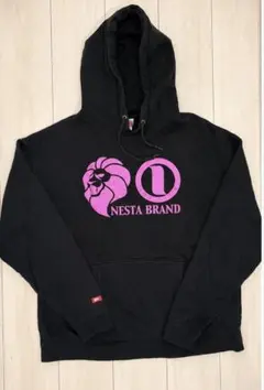 NESTA BRAND パーカー L 黒 パープル ビッグロゴ — image 1