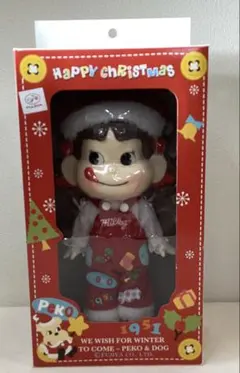 【新品未開封品】ペコちゃん人形 Happy Christmas FUJIYA — image 1
