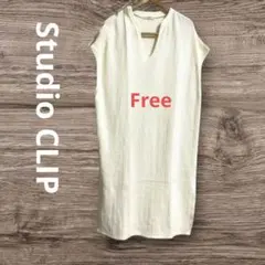 美品/最終値下げ☆スタジオクリップ/半袖ロングワンピース/Vネック半袖ワンピース — image 1