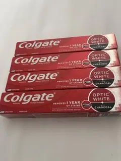 【新品未開封】ColgateOptic WhitewithCharcoal 4本 — image 1