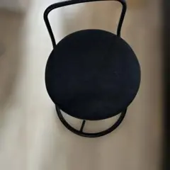 ブラック カウンターチェア 背もたれ付き — image 1