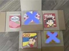 不二家　お菓子のペコちゃん　クリアラバーコースター　3種セット — image 1