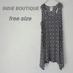 ✨INDIE BOUTIQUE 【FREE】ノースリーブ チュニック 幾何学模様 — image 1